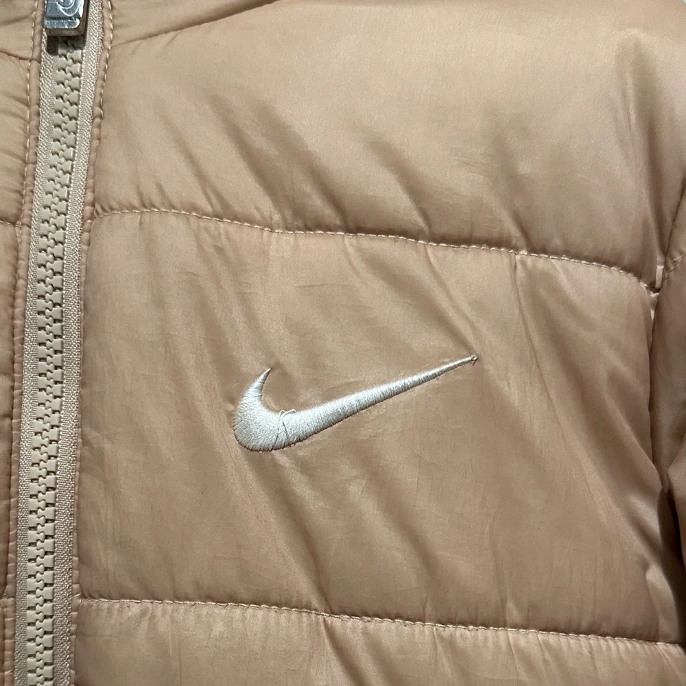 Nike Beige Puffer Jacket Size: 5
